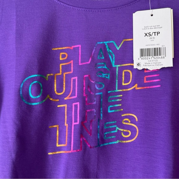 🌼 5/$25 Athletic Works Activewear Tops Long Sleeve Graphic Shirts XS Girls 4-5 - Picture 10 of 12